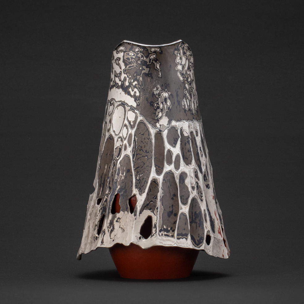 木目金花器「天水」