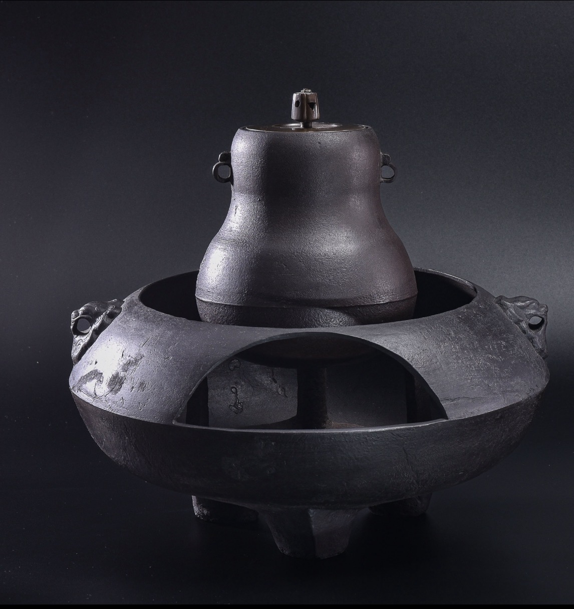 瓢乃釜　達磨鉄風炉